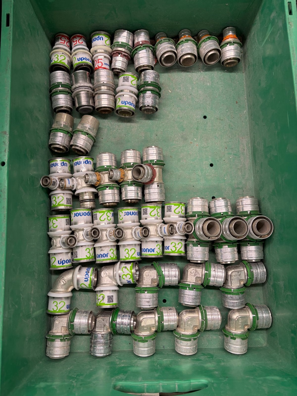 Diverse Uponor fittingen en bochten, Gebruikt, Overige typen, Rvs, Minder dan 2 meter