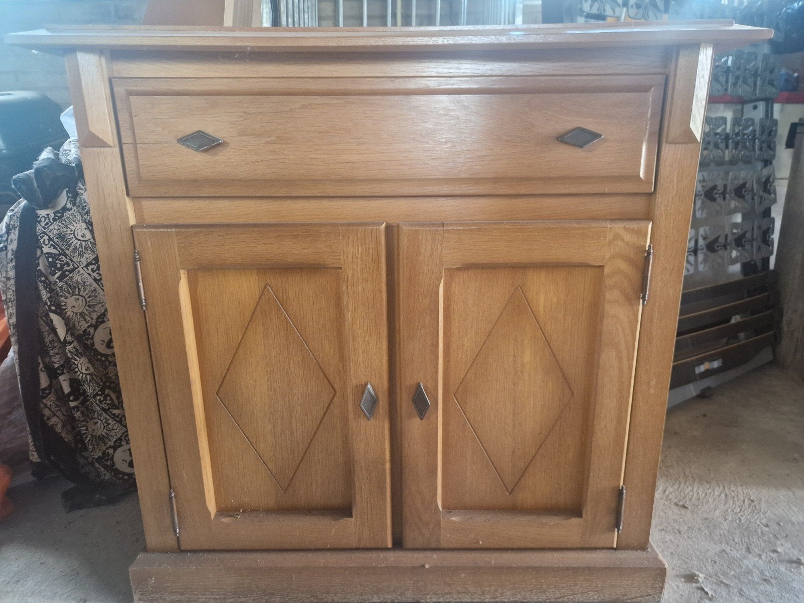 Eikenhouten dressoir met lade en deuren, Antiek en Kunst, Ophalen