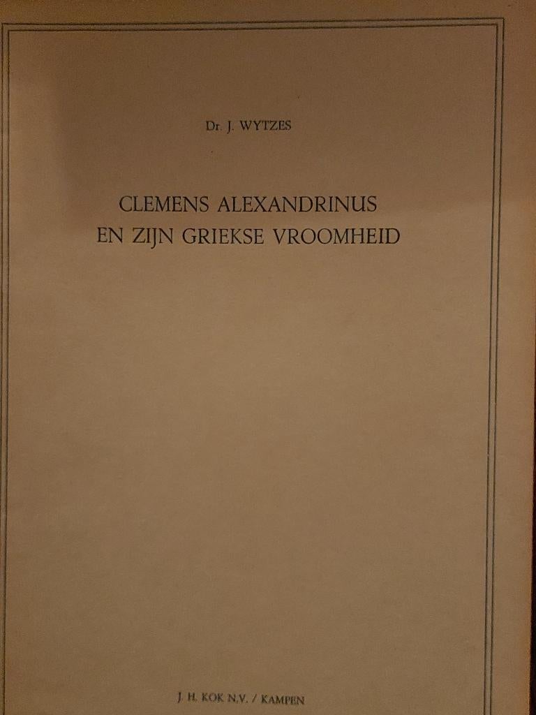 De allegorese in het werk van CLEMENS ALEXANDRINUS, Ophalen of Verzenden, Gelezen, Christendom | Katholiek