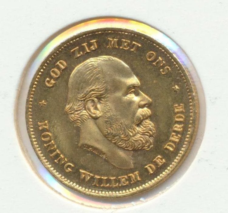 Nederland 10x gouden tientje Willem 3, Postzegels en Munten, Ophalen of Verzenden, Goud
