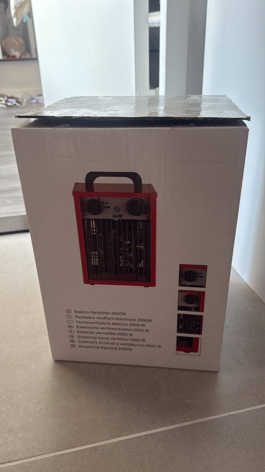 Elektrische verwarmingskachel 2000W, Doe-het-zelf en Verbouw, Ophalen, 30 tot 80 cm, Kachel, Minder dan 60 cm