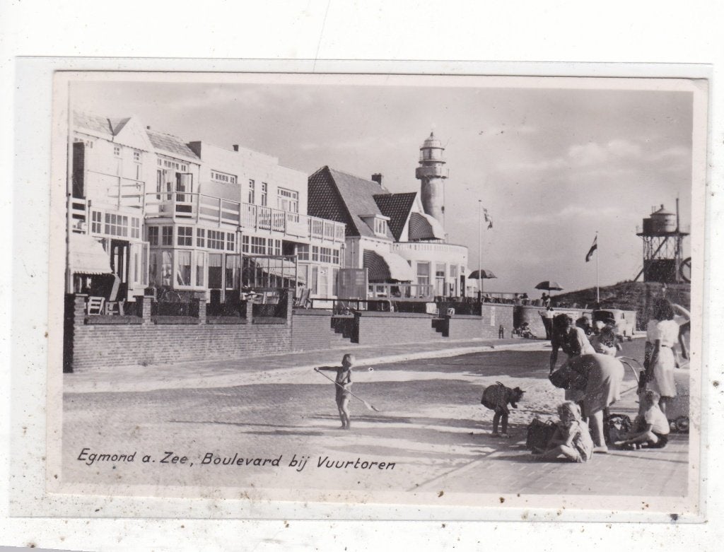 Egmond a. Zee-Boulevard bij Vuurtoren 1948, Verzenden, 1940 tot 1960, Gelopen, Noord-Holland