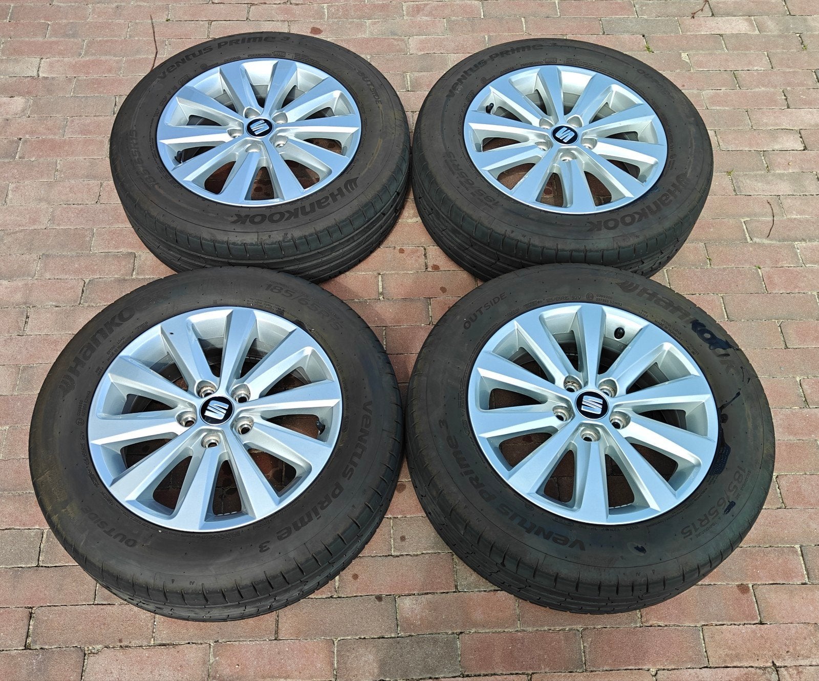 Z.G.A.N. Originele Seat 15" velgen + Z.G.A.N. zomerbanden, Auto-onderdelen, Banden en Velgen, Ophalen, 15 inch, Banden en Velgen