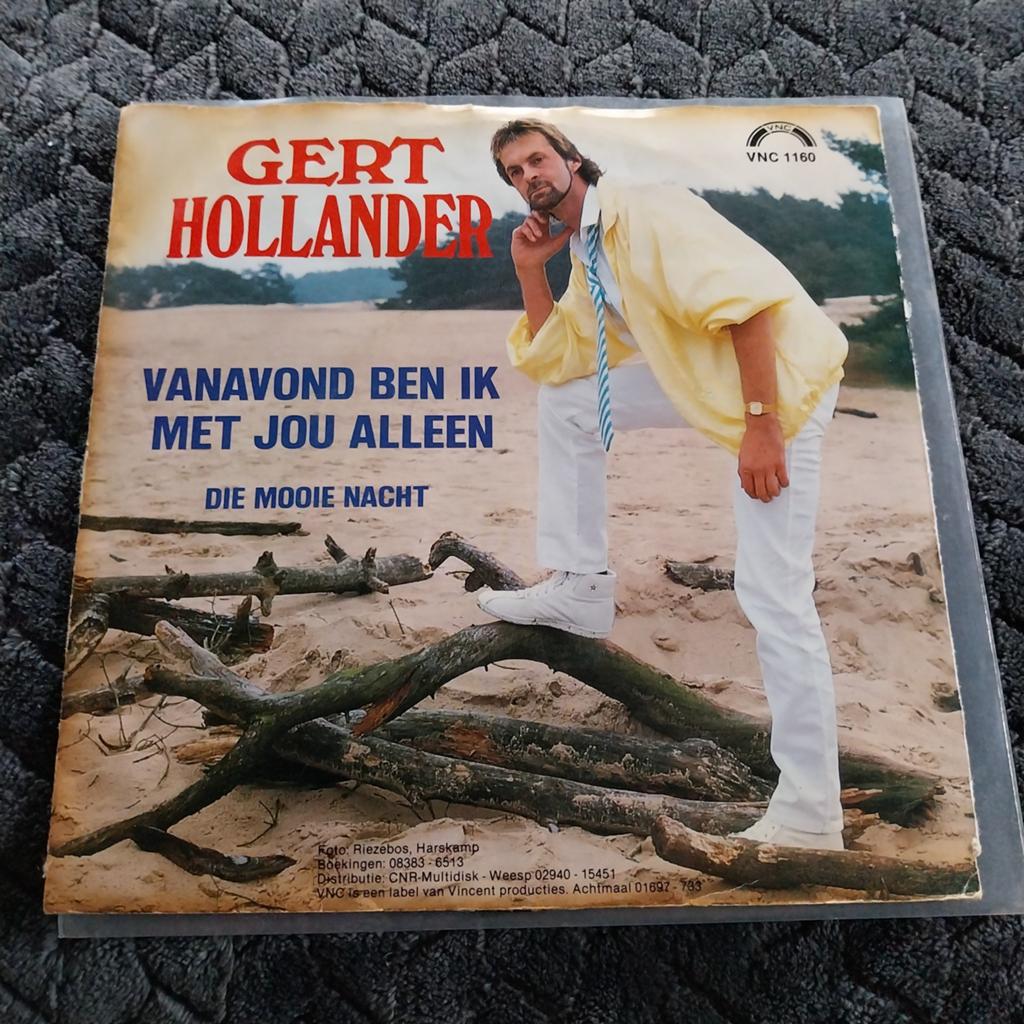 Gert Hollander - Vanavond Ben Ik Met Jou Alleen (Single), Gebruikt, 7 inch, Ophalen of Verzenden, Inclusief binnenhoes