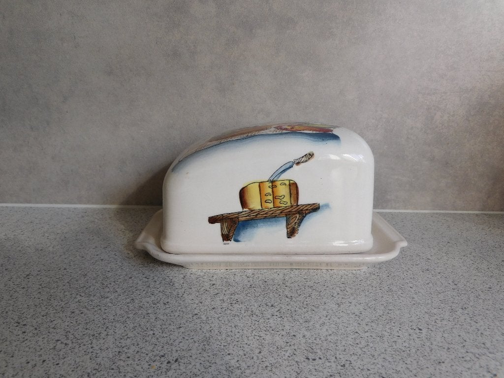 Kaasstolp 18,5x12,5 cm. Handpainted, Ophalen of Verzenden