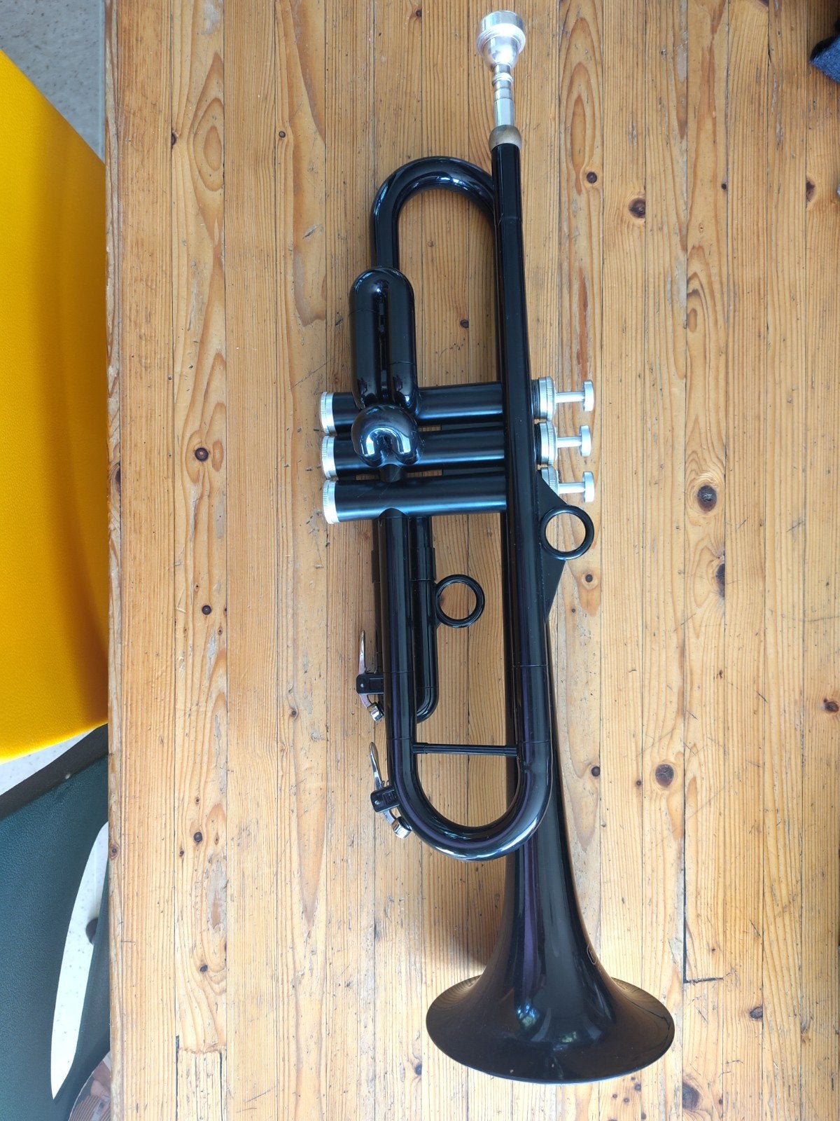 Zwarte HyTech pTrumpet - Zo goed als nieuw, Muziek en Instrumenten, Blaasinstrumenten | Trompetten, Ophalen of Verzenden, Zo goed als nieuw