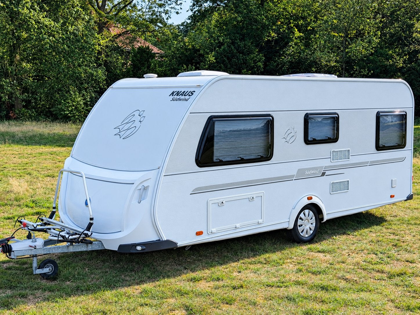 Knaus Südwind 500 FU Isab.voortentluifel/fietsendrager/Inven, Rondzit, 7 tot 8 meter, Knaus, Tot en met 4