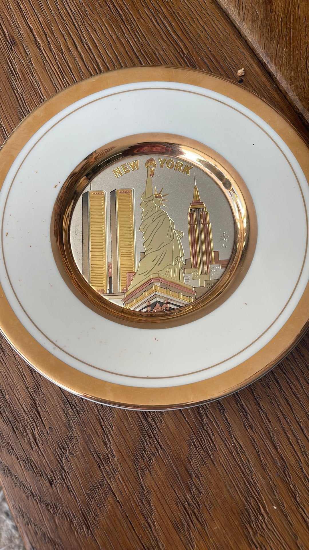 New york schotel, goldplate, Chokin collectors item, Ophalen of Verzenden, Zo goed als nieuw