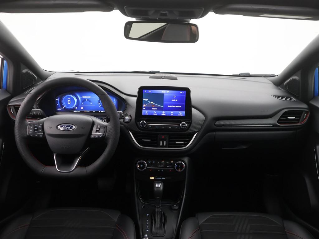 Ford Puma 1.0 EcoBoost 125PK Hybrid ST-Line X PANODAK|BLIS|A, 125 pk, Euro 6, Blauw, Leder en Stof