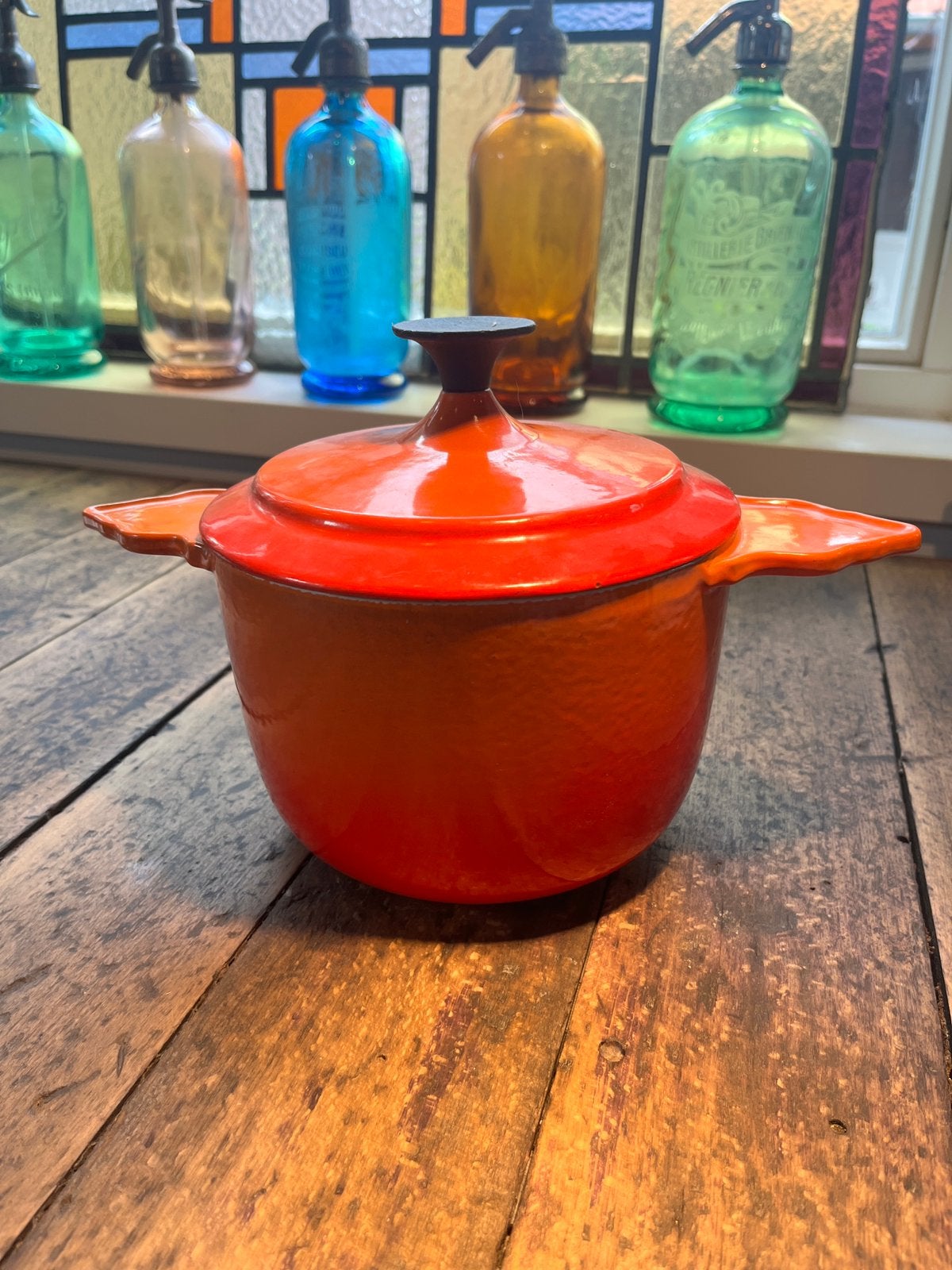 Cousances Le Creuset 16,5 diamtee, Huis en Inrichting, Ophalen of Verzenden, Zo goed als nieuw, Gietijzer