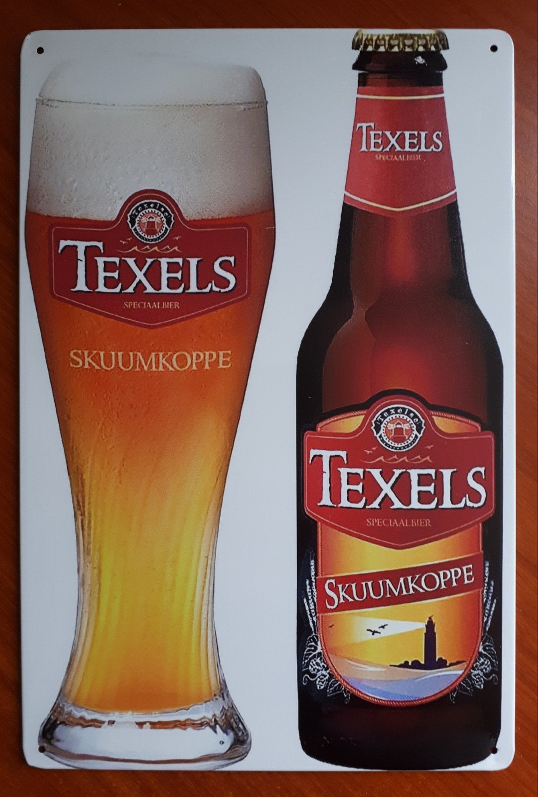 Texels Skuumkoppe 20x30 cm Metalen Reclamebord, Verzenden, Nieuw, Reclamebord, Plaat of Schild, Overige merken