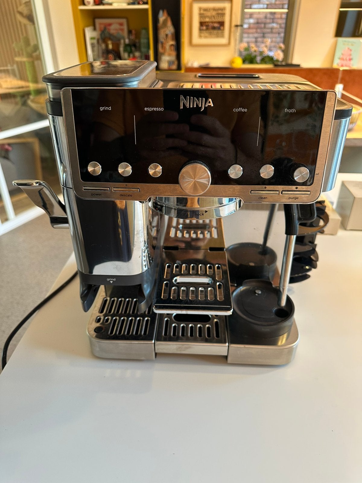 Ninja Luxe Café Pro Espresso Machine, compleet + garantie!, Ophalen, Espresso apparaat, 10 kopjes of meer, Koffiebonen