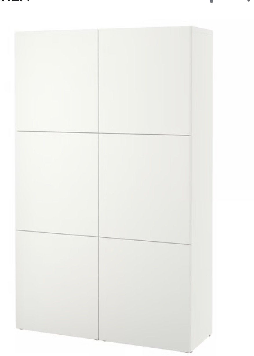 IKEA BESTA kast met deuren – wit, Huis en Inrichting, Kasten | Kledingkasten, Ophalen, 100 tot 150 cm, Zo goed als nieuw, 150 tot 200 cm