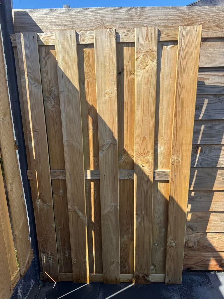 Stuk van schutting, Tuin en Terras, Met poort, Nieuw, Ophalen of Verzenden, Tuinhek