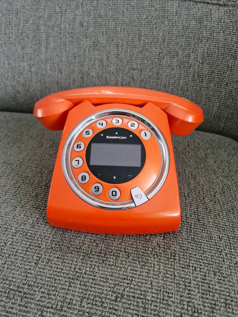 Sagemcom sixty vintage retro oranje telefoon, Ophalen of Verzenden
