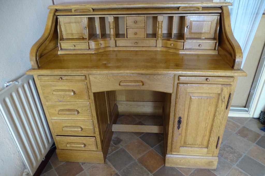Eiken secretaire, Ophalen, Gebruikt, Antiek