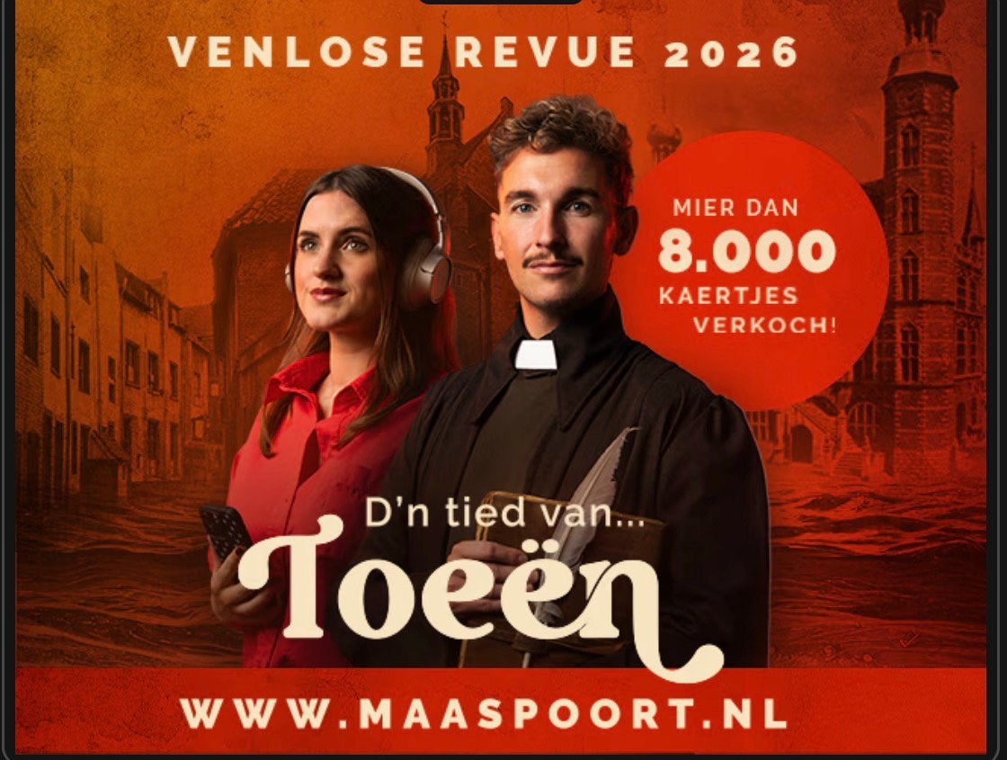 Venlose Revue 2026 - 2 tickets ter overname, Twee personen, September