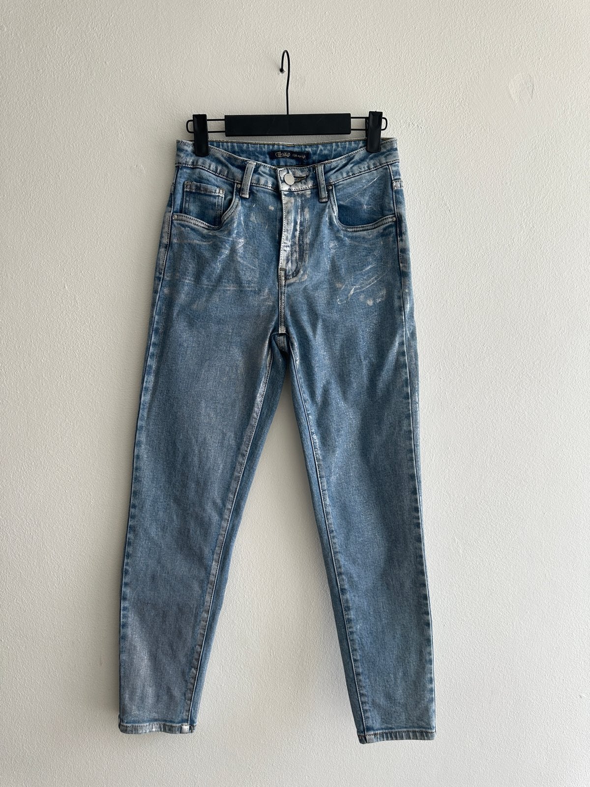 Toxik3 Jeans met metallic finish - Zo goed als nieuw, Ophalen of Verzenden, Zo goed als nieuw, Blauw, W27 (confectie 34) of kleiner