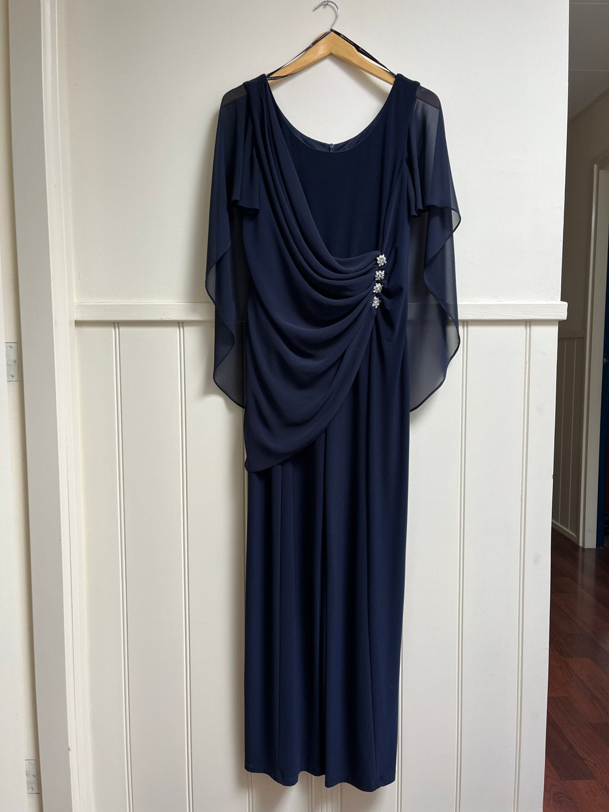 Frank Lyman Jumpsuit - Elegant Marineblauw met Strass, Ophalen of Verzenden, Zo goed als nieuw, Maat 38/40 (M), Blauw