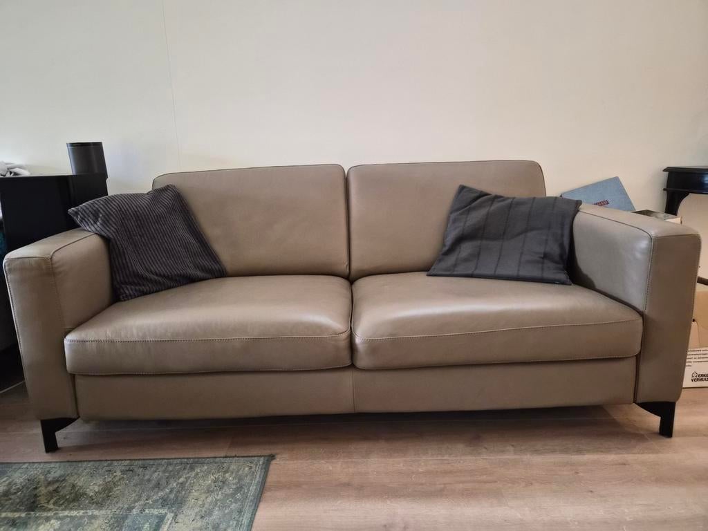 Trevi 2 en 2,5 zits bank (leer), Ophalen, Tweepersoons, Zo goed als nieuw, Leer