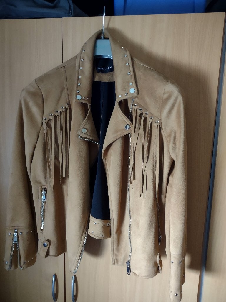 jasje met franjes in suede look, Maat 42/44 (L), Ophalen of Verzenden, Zo goed als nieuw, Jasje