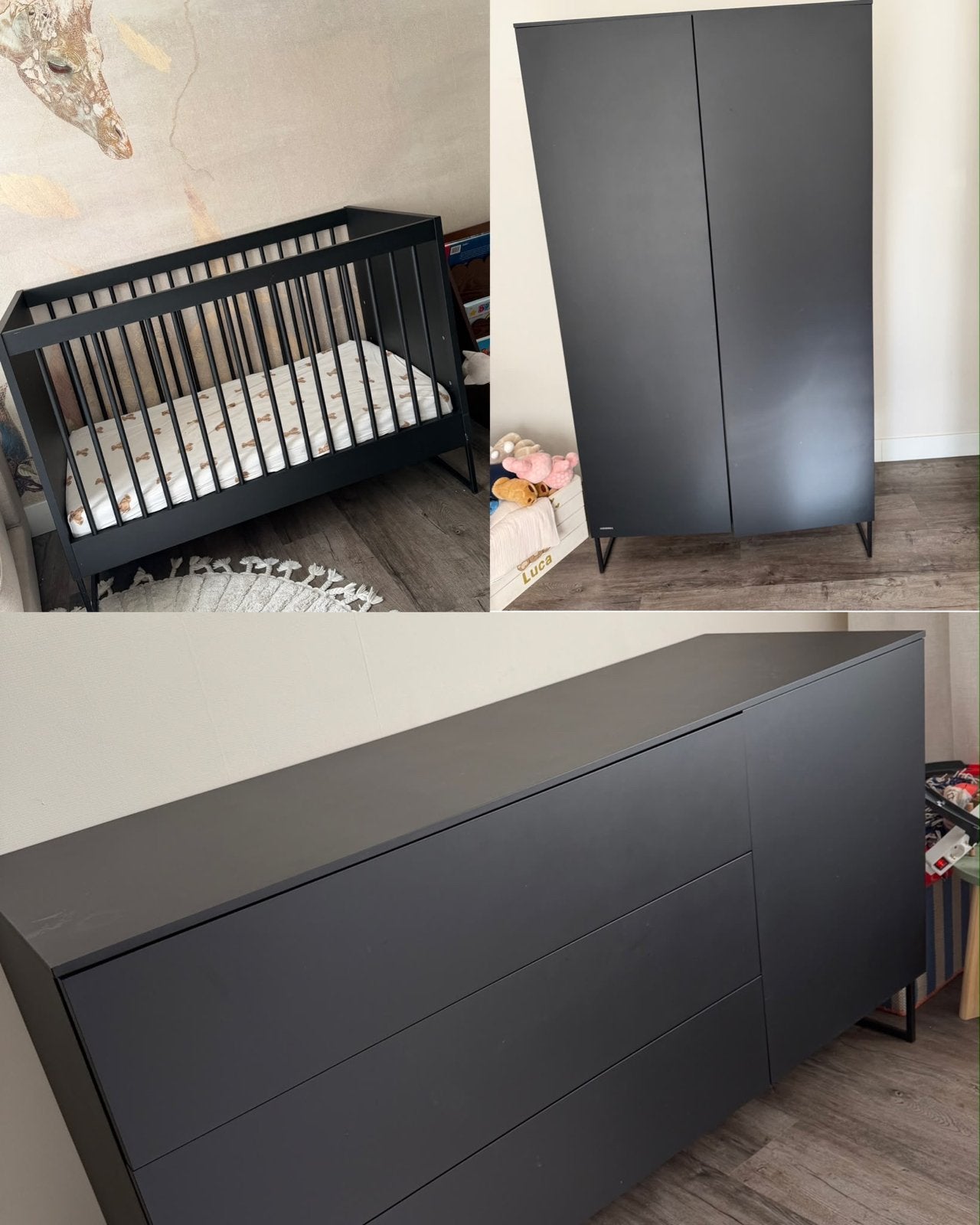 Kidsmill Kinderkamer: Ledikant, Commode en Kledingkast, Ophalen, Zo goed als nieuw, Jongetje of Meisje