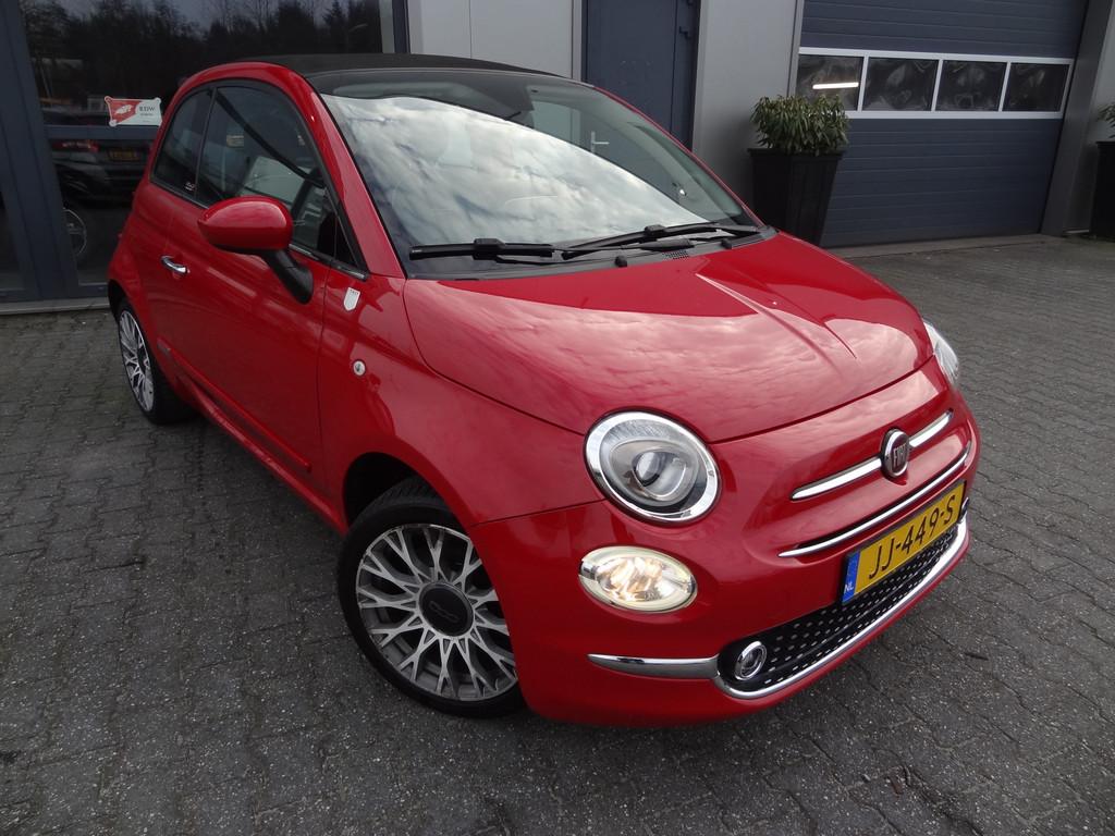Fiat 500C 0.9 TwinAir Turbo | NL-AUTO | NAVI | CLIMA |, Cabriolet, Leder en Stof, Origineel Nederlands, Bedrijf