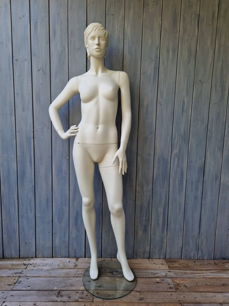 oude witte etalagepop dame paspop vrouw, Hobby en Vrije tijd, Naaien en Fournituren, Gebruikt, Paspop, Ophalen
