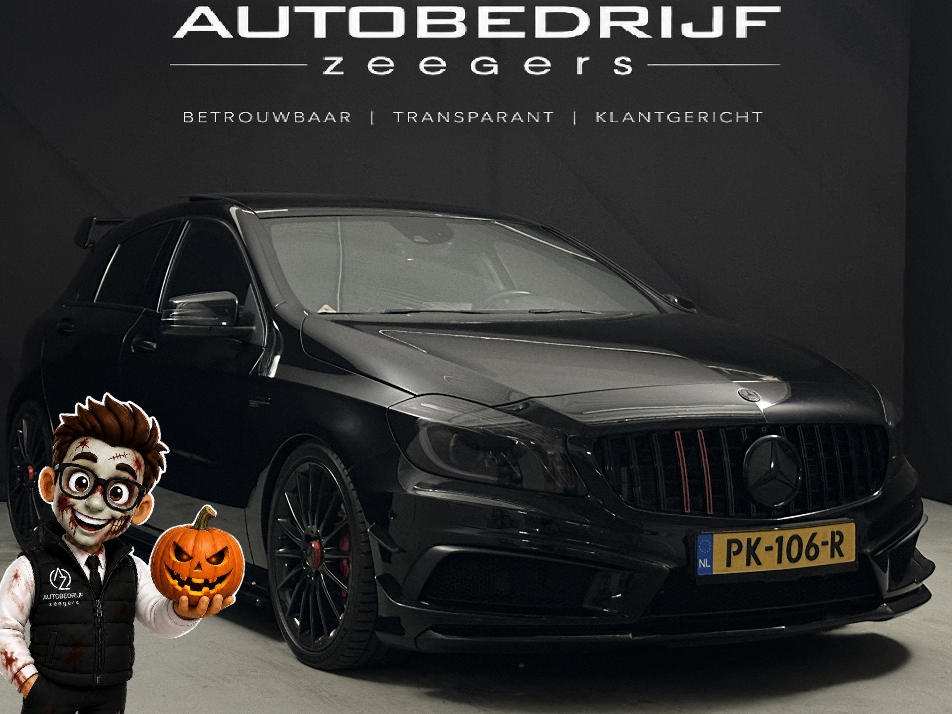 Mercedes-Benz A-Klasse AMG 45 4MATIC Edition 1 AERO PACK, Auto's, Automaat, Gebruikt, Euro 6, Zwart