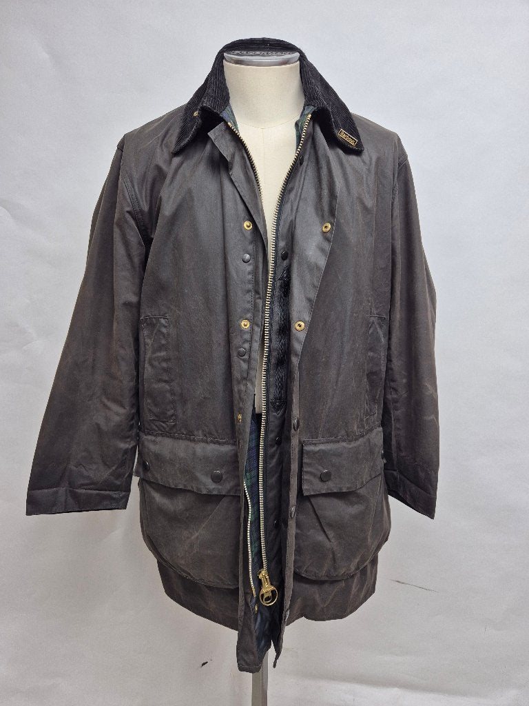 Barbour Border wax jas, C40-102cm Medium Top!, Kleding | Heren, Barbour, Maat 48/50 (M), Zwart, Ophalen of Verzenden