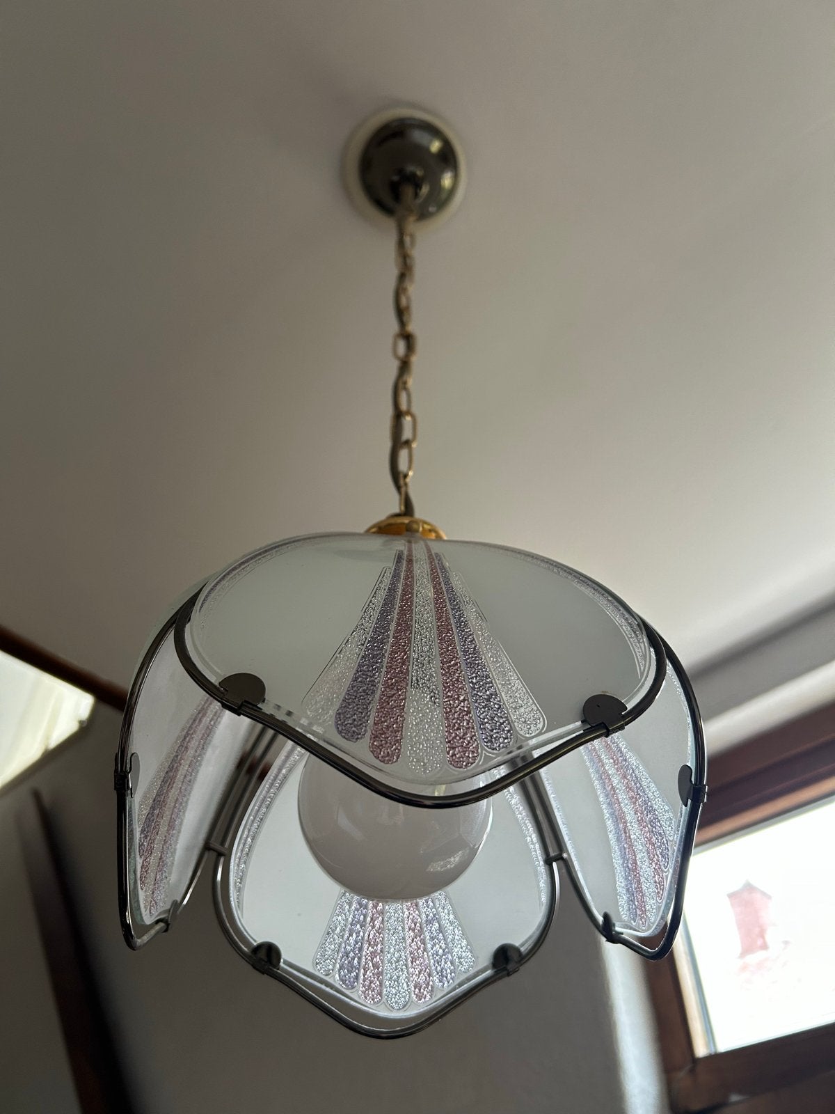 Vintage hanglamp doorsnede 22cm, Huis en Inrichting, Lampen | Hanglampen, Zo goed als nieuw, Minder dan 50 cm, Ophalen of Verzenden