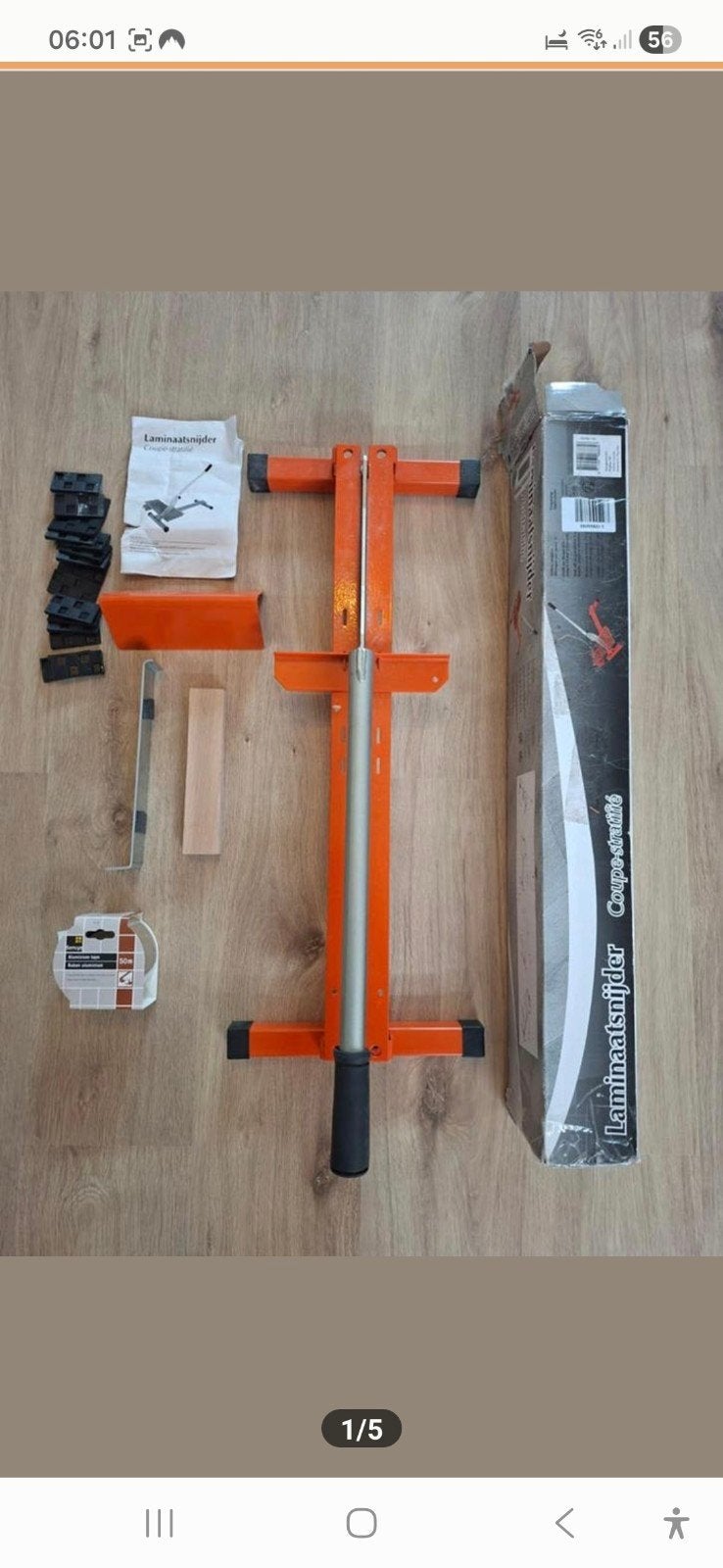 Laminatensnijder met accessoires, Ophalen of Verzenden, Gebruikt