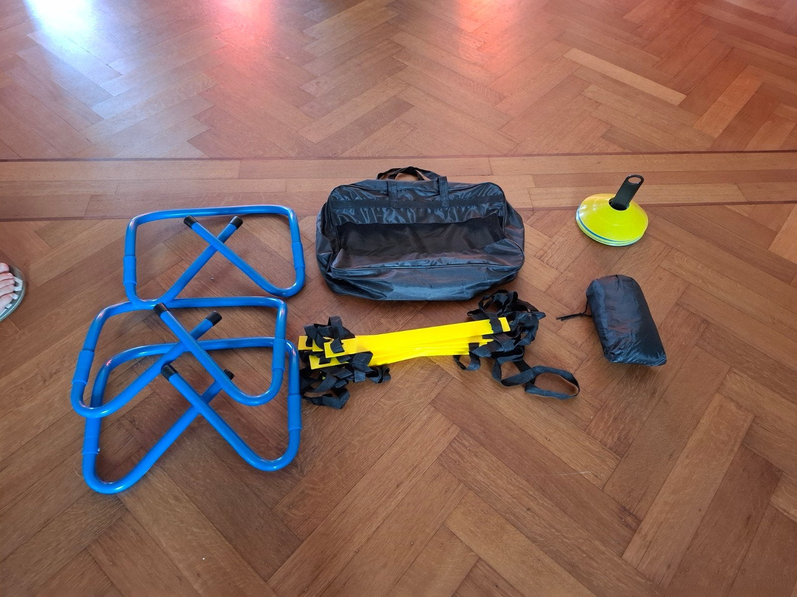 Complete behendigheidsset: ladder, horden, pionnen en tas, Sport en Fitness, Verzenden