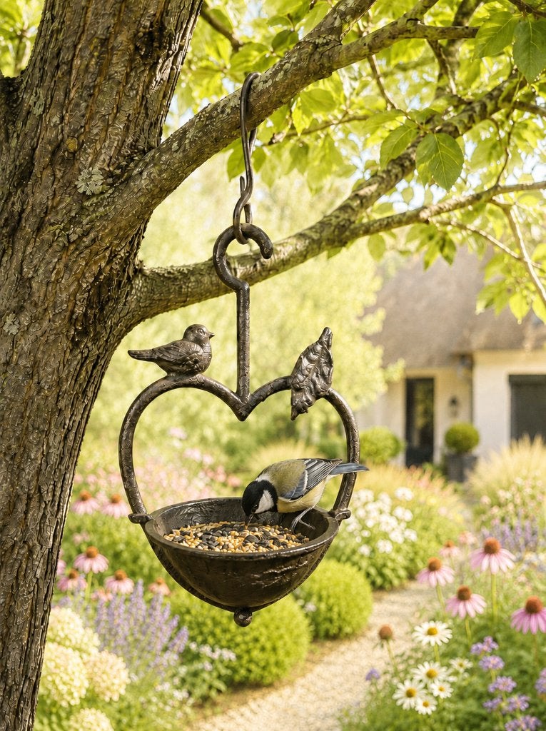 VOEDERBAKJE / VOGELS / GIETIJZER, Huis en tuin decoratie Marie, Nieuw, Info@huisentuindecoratiemarie.nl, Peize