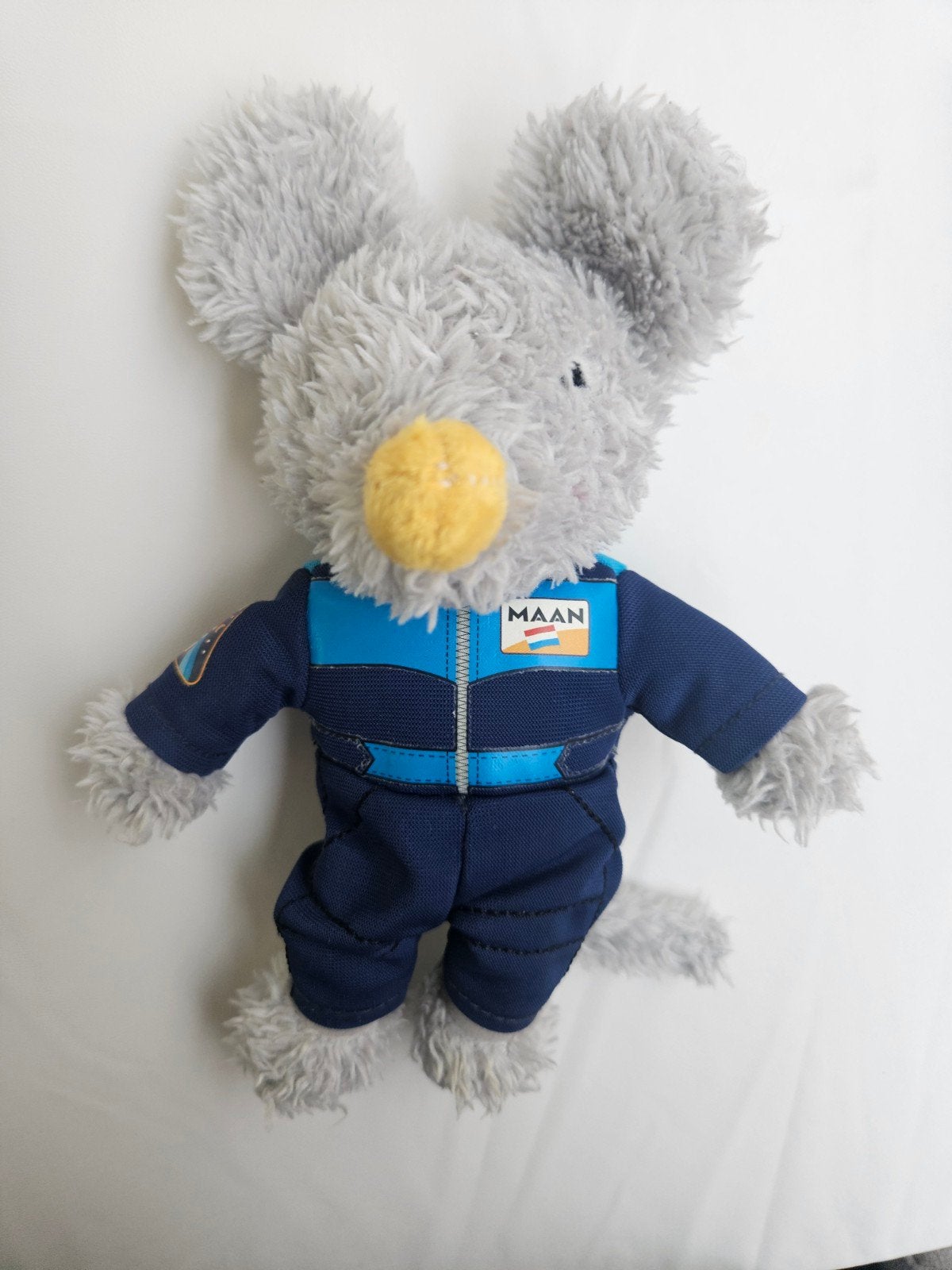 Knuffelmuis André het Astronautje, Muis, Grijs, Ophalen of Verzenden, Zo goed als nieuw