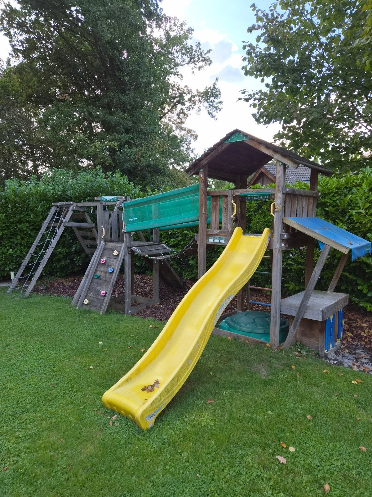 Jungle Gym Speeltoestel met Glijbaan, Klimnet en Zandbak!, Ophalen, Gebruikt, Klimnet