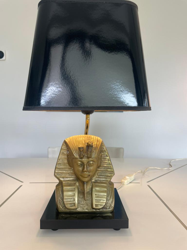 Hollywood Regency Pharaoh messing tafel  Lamp, 1, Ophalen of Verzenden