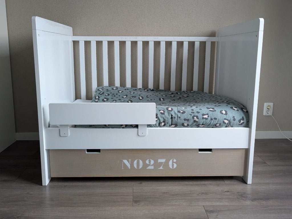 Bobita combi-bed (60 x 120 cm) met opberglade, Ophalen, Gebruikt, Minder dan 140 cm, Minder dan 70 cm