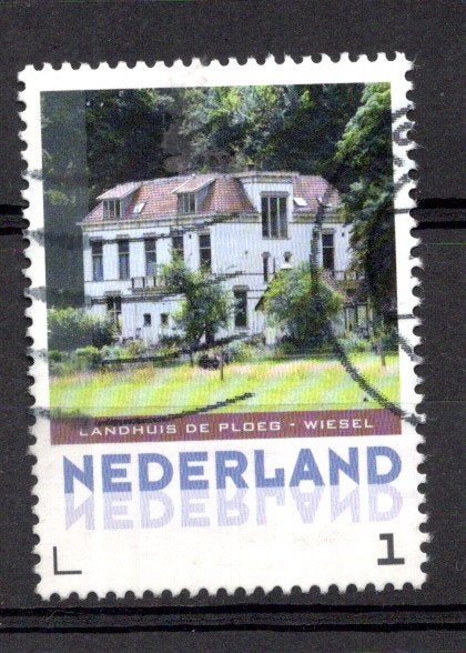 gestempeld zegel. persoonlijke: uit vel van 3. landhuis, Verzenden, Na 1940, Gestempeld
