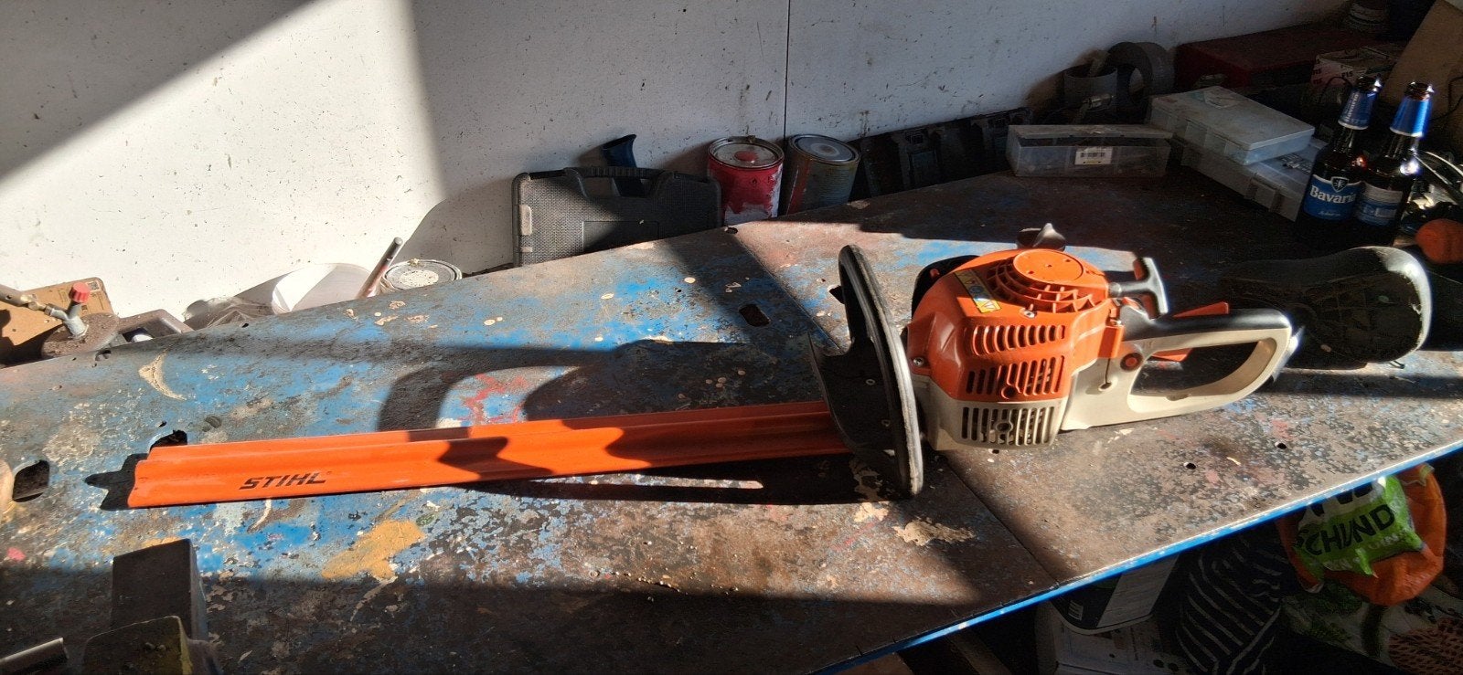 stihl hs 45 heggenschaar, Ophalen of Verzenden, Gebruikt, Benzine, Stihl