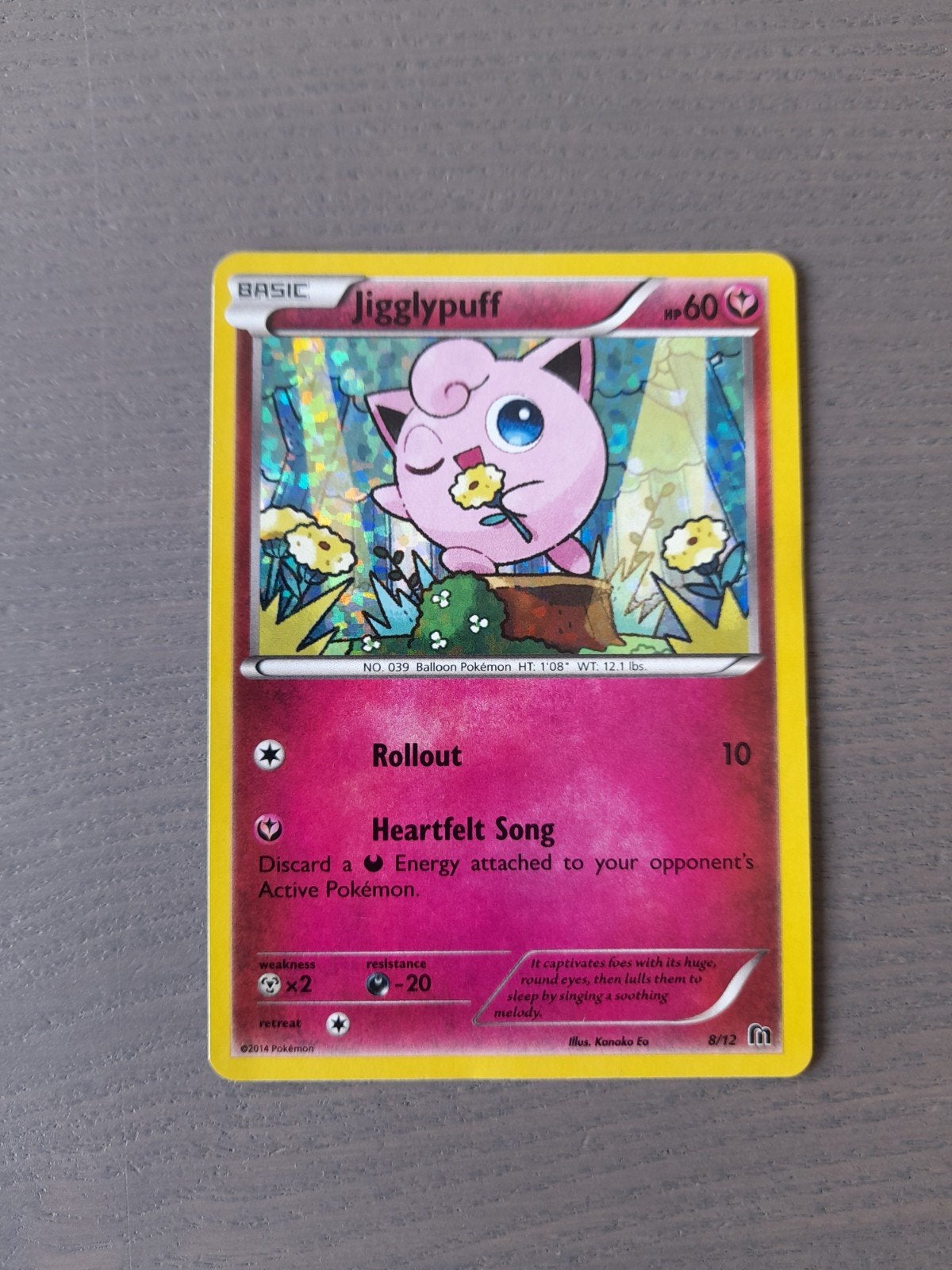 Mcdonalds 8/12 jigglypuff holo, Ophalen of Verzenden, Zo goed als nieuw, Losse kaart, Foil