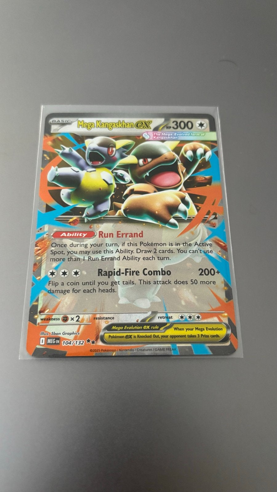 Mega Kangaskhan EX Pokémon Kaart 104/132, Ophalen of Verzenden, Zo goed als nieuw, Losse kaart
