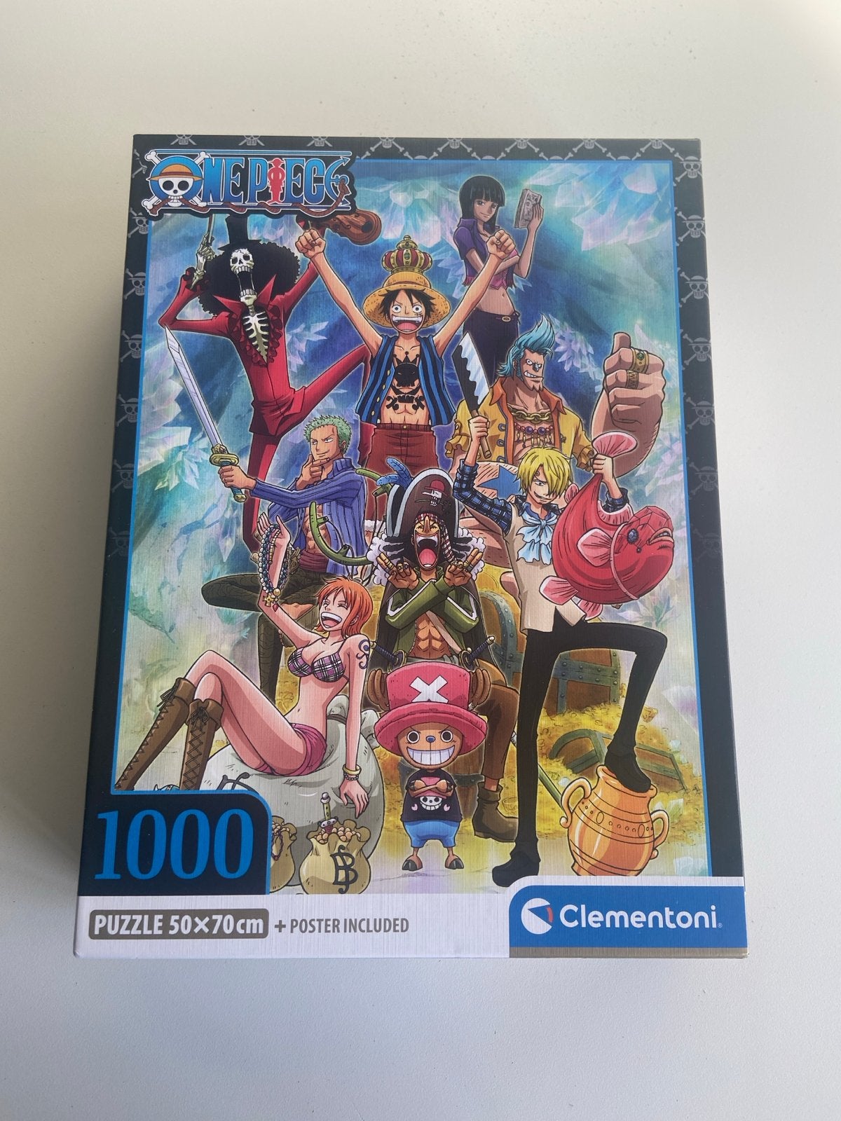 One Piece Manga Legpuzzel 1000 stukjes Clementoni, Ophalen of Verzenden, 500 t/m 1500 stukjes, Zo goed als nieuw, Legpuzzel