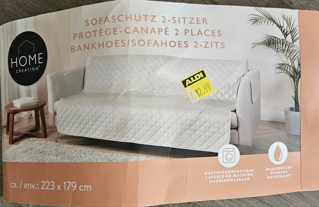 Home creation bank hoes hoezen 2 stuks nieuw, Ophalen, Nieuw, 75 tot 100 cm