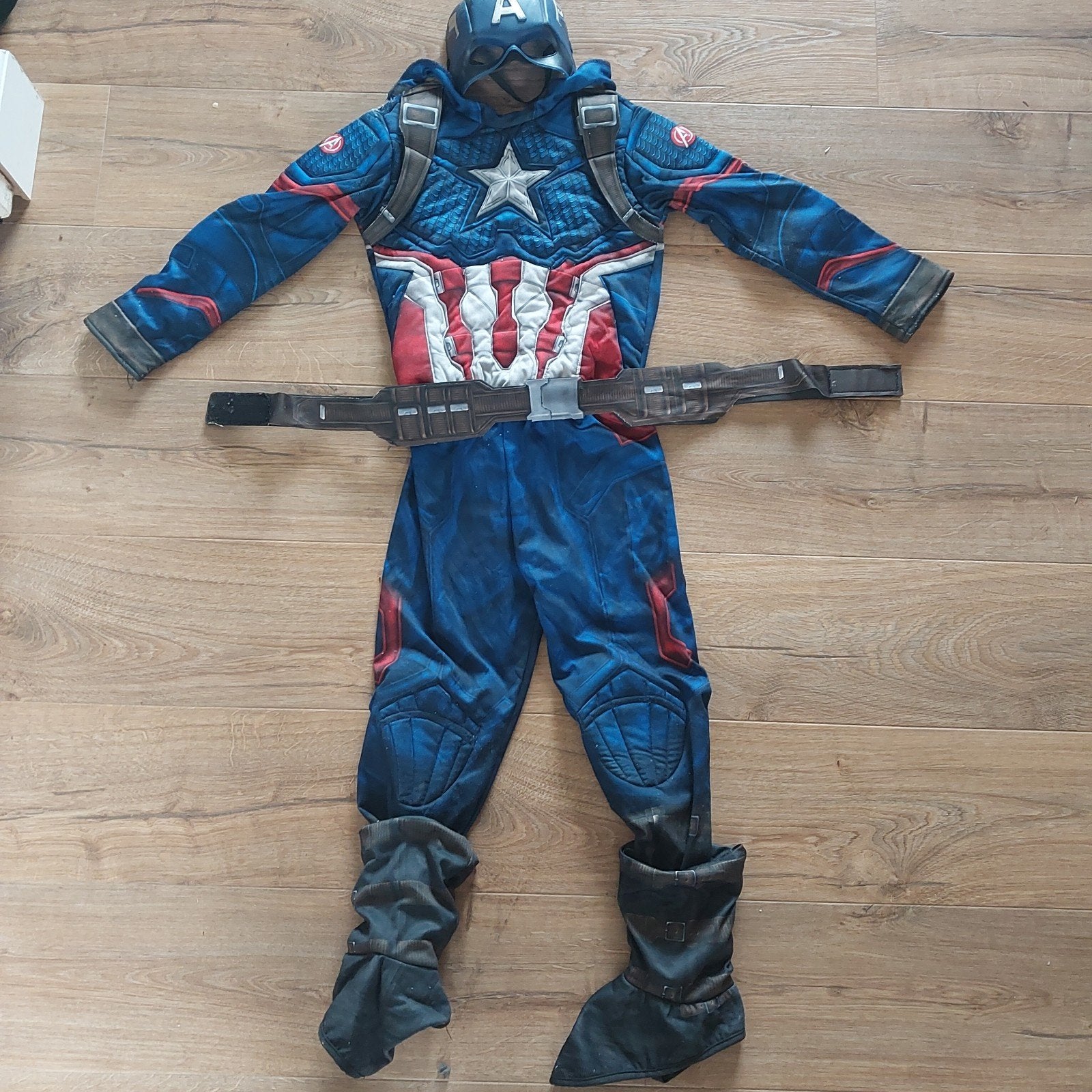 Avengers Captain America verkleedpak maat 116/122, Ophalen of Verzenden, Gebruikt