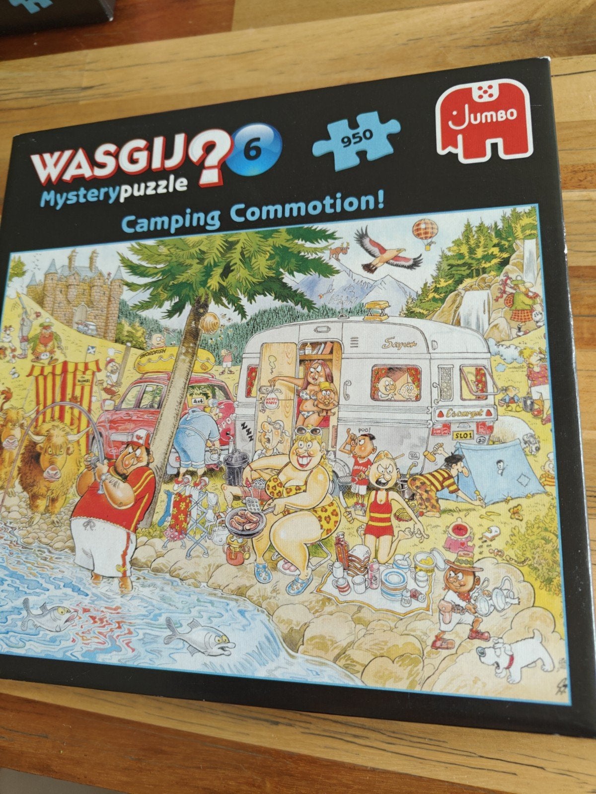 WasGij Mystery nr 6 Camping chaos, Ophalen, 500 t/m 1500 stukjes, Zo goed als nieuw