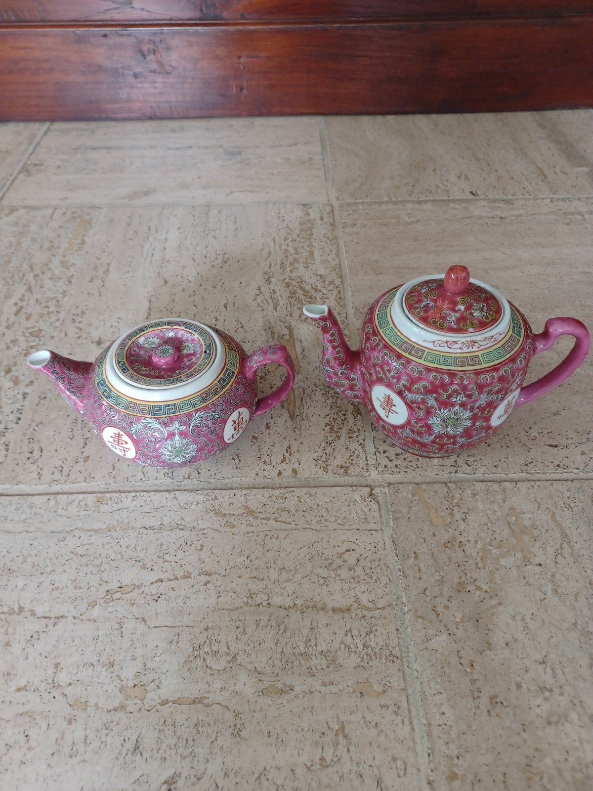 Antieke Chinese Theepotten - Roze Porselein, Verzenden