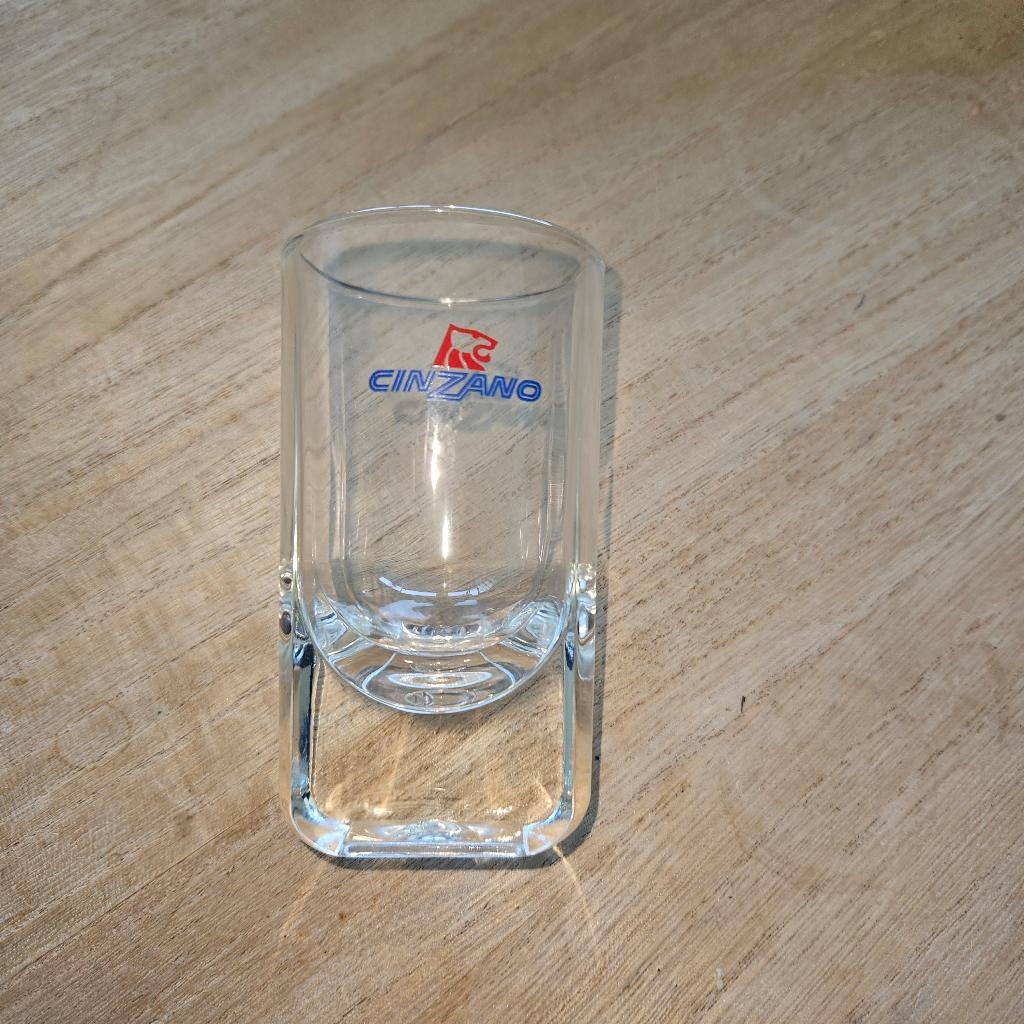 Cinzano glas, Ophalen of Verzenden, Zo goed als nieuw, Borrel- of Shotglas