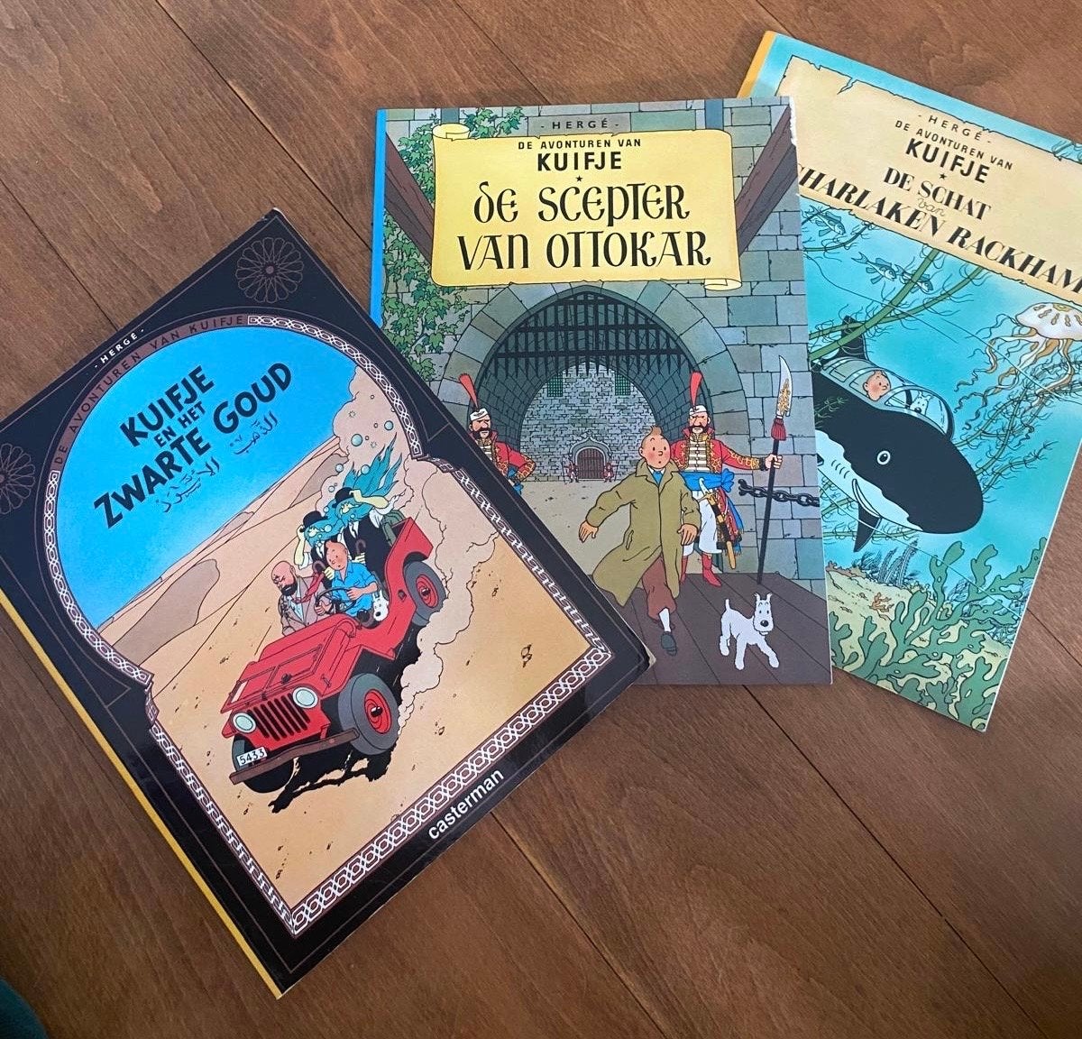 3 Kuifje stripboeken, Meerdere stripboeken, Ophalen of Verzenden, Gelezen