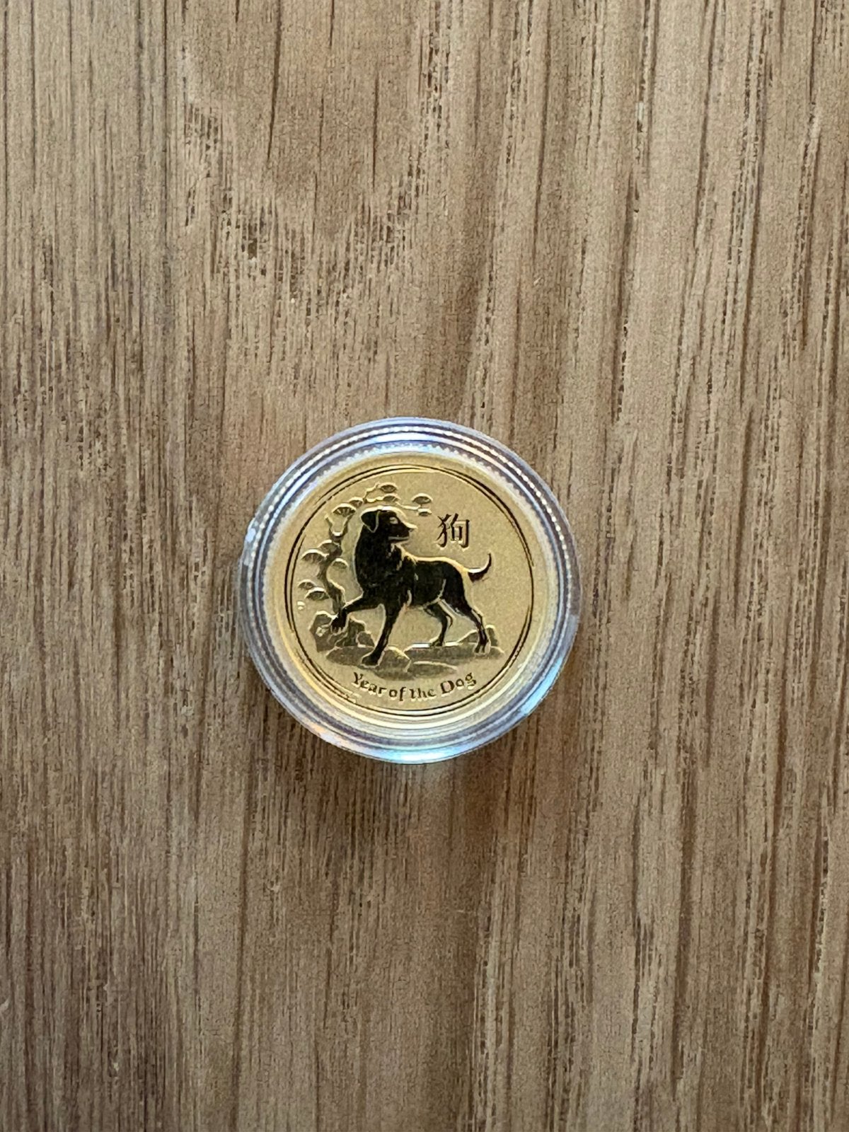 1/10 ounce goud Lunar 2 year of the Dog 2018, Ophalen of Verzenden, Goud